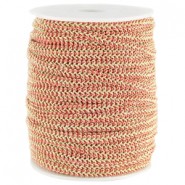 Fashion wire flach 5mm Rouge rot-gold